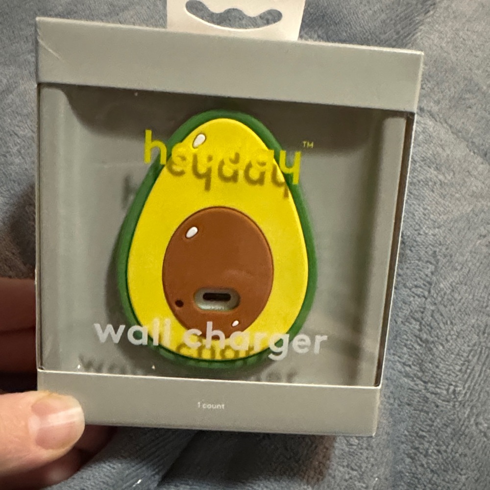 Heyday Avocado Design Wall Charger - Green and Yellow